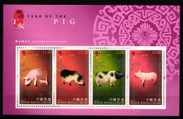 Hongkong 1407-1410 Und Block 171 Postfrisch Chinesisches Neujahr #GY671 - Other & Unclassified