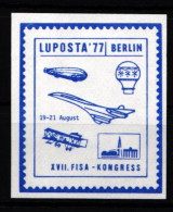 Berlin Vignette Postfrisch Flugpostausstellung LUPOSTA 77 #GY688 - Autres & Non Classés