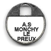 Jeton De Caddie  Occasion  Ville, Sport  Foot-ball  Club  A.S MONCHY LE PREUX  Verso  Vive Le Foot  ( 62 ) Recto  Verso - Trolley Token/Shopping Trolley Chip