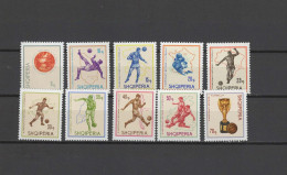 Albania 1966 Football Soccer World Cup Set Of 10 MNH - 1966 – Inghilterra