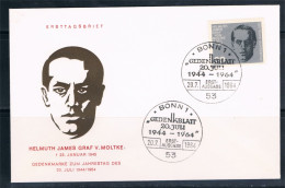 GERMANIA  1964.Helmuth James G.V. Moltke, Busta  Con Annullo Commemorativo Fdc. - 1961-1970