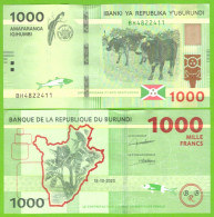 BURUNDI 1000 FRANCS 2023 P-51  UNC NEW - Burundi