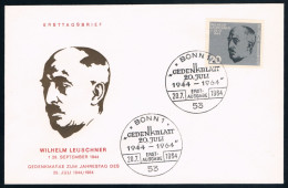 GERMANIA  1964.William Leuschner, Busta  Con Annullo Commemorativo Fdc. - 1961-1970