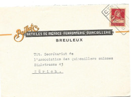 278 - 24 - Enveloppe Avec Cachet Chemin De Fer "Les Breuleux §1917" - Lettres & Documents