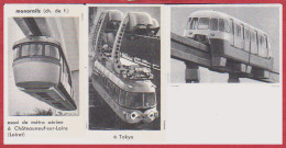 Monorails. Chemin De Fer. Essai De Métro Aérien à Château Sur Loire. Monorail à Tokyo, à Cologne. Larousse 1960. - Historische Documenten