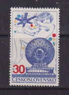 CZECHOSLOVAKIA  - 1974 Earth Station 30h Never Hinged Mint - Ungebraucht