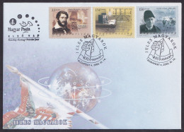 Hungary 2002, Lajos Kossuth, Janos Bolyai, Gyula Illyes, FDC - Andere & Zonder Classificatie