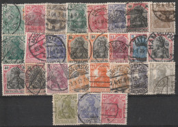 Deutsches Reich: Lot Mit  Versch. Germania Werten,  Gestempelt.  (040) - Lots & Kiloware (mixtures) - Max. 999 Stamps