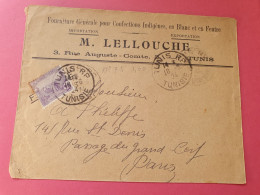 Tunisie - Enveloppe Commerciale De Tunis Pour Paris En 1924  - Réf 3524 - Briefe U. Dokumente