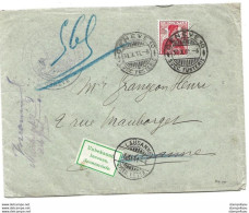 278 - 82 - Enveloppe Envoyée De Genève à Lausanne 1911 - étiquette "Inconnu" - Briefe U. Dokumente