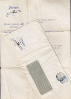 Sweden (Hat & Cane Cachet) FERNES, SÖDERHAMN 1957 Cover Brief Lettre VALSKOG 2-Sided Perf. Gustav VI. Stamp - Briefe U. Dokumente