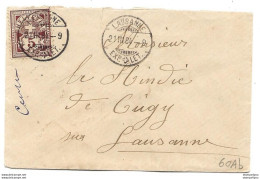 278 - 51 - Petite Enveloppe Avec Cachets à Date Lausanne 1884 - Petite Déchirure En Haut - Otros & Sin Clasificación