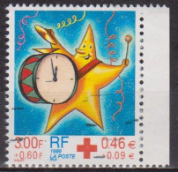 Croix Rouge - FRANCE - Etoile Avec Tambour Horloge - N° 3288 A - 1999 - Usati