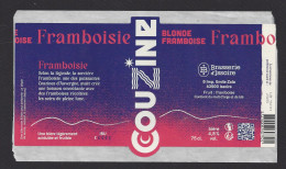 Etiquette De Bière Blonde Framboise  -  Couzine  -  Brasserie D'Issoire  à  Issoire  (63) - Bier