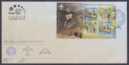 Hungary 2007, Europa, Scout, Scouts, Souvenir Sheet, FDC - Sonstige & Ohne Zuordnung