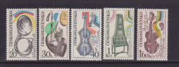 CZECHOSLOVAKIA  - 1974 Musical Instruments Set Never Hinged Mint - Unused Stamps