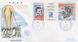 Enveloppe   FDC   1er  Jour   T.A.A.F   Hommage  à   METEO  FRANCE   1993 - FDC