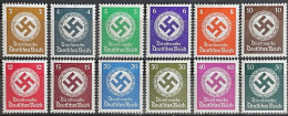 1934 - Deutsches Reich - Les 12 Timbres Neufs* à La Suite - MI Du N°132 Au 143 - Timbres De Service - Croix Gammée - Service