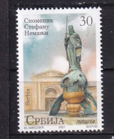 SERBIA-2021-STEFAN NEMANJA MONUEMENT-MNH - Serbien