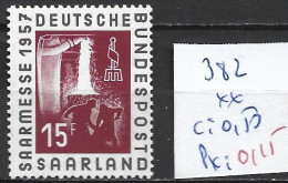 SARRE 382 ** Côte 0.50 € - Unused Stamps