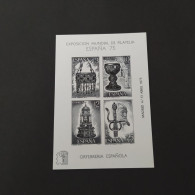 Hojita Exposición Mundial De Filatelia España 75 Orfebrería Española Madrid 4/13 Abril 1975 - Booklets