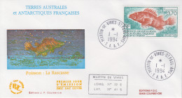 Enveloppe   FDC   1er  Jour   T.A.A.F    Poisson  :  La   Rascasse   1994 - FDC