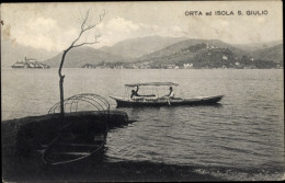 CPA Orta San Giulio Piemonte, Panorama, Boot - Other & Unclassified