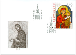 FDC 671 Slovakia The Icon Of Krásny Brod, The Mother Of God 2018 - Religion