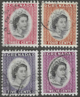 Grenada. 1964-66 QEII. 4 Used Values To 50c. Block CA W/M SG 215etc. M5040 - Grenade (...-1974)