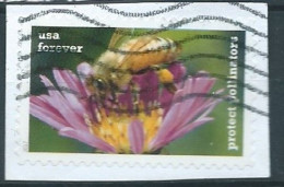 VERINIGTE STAATEN ETAS UNIS USA 2017 PROTECT POLLINATORS: WESTERN HONEYBEE 2 F USED PAPER SN 5231 MI 5435 YT 5058 - Used Stamps