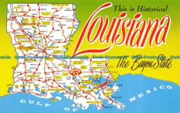 R074090 This Is Historical Louisiana. The Bayou State. A Map - World