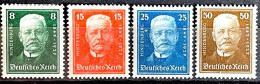 1927 - Deutsches Reich - Les 4 Timbres Neufs* à La Suite - MI Du N°403 Au 406 - Paul Von Hindenburg - Neufs