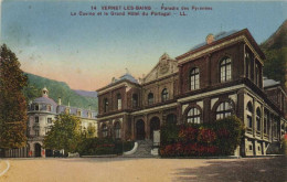 VERNET LES BAINS  Paradis Des Pyrénées Le Casino Et Le Grand Hotel Du Portugal Colorisée RV - Andere & Zonder Classificatie