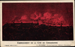 CPA Carcassonne Aude, Brandstiftung Der Stadt Carcassonne - Sonstige & Ohne Zuordnung