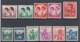 Yugoslavia For Our Children,Njegos,folk Costumes 1937 MH * - Unused Stamps