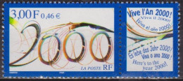 An 2000 - FRANCE - Meilleurs Voeux - N° 3291 **  - 1999 - Used Stamps