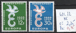 SARRE 421-22 ** Côte 2.25 € - Unused Stamps