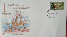 350TH ANNIVERSARY OF THE MAYFLOWER 1970 FDC - Covers & Documents