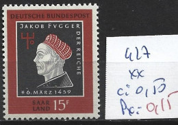 SARRE 427 ** Côte 0.50 € - Unused Stamps