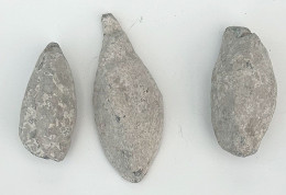 3 BALLES DE FRONDE EN PLOMB EPOQUE ROMAINE - Archaeology