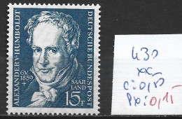 SARRE 430 ** Côte 0.50 € - Unused Stamps