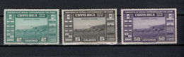 Costa Rica 1941 Football Soccer 3 Stamps MLH -scarce- - Ongebruikt