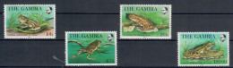 GAMBIA 1982 FAUNA ANIMALI RANE FROGS GRENOUILLES  SERIE COMPLETA  MNH/** - Gambie (1965-...)