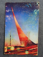 (!) Russia 1970 Year - Oktober Revolution Fest - Television Tower,a Monument To The Rocket - Mint Card - Rusia