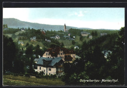 AK Schreiberhau-Marienthal, Ortsansicht Von Oben  - Schlesien