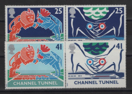 Grande Bretagne - N°2758 à 1761 - Tunnel Sous La Manche ** Neufs Sans Charniere - Unused Stamps