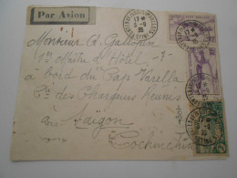 France Poste Aerienne ,devant De Lettre De Fontenay/s Bois 1935 Pour Saigon - 1927-1959 Lettres & Documents