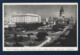 Argentina. Buenos Aires.  Plaza Del Congreso. Caja Nacionalde Ahorro Postal Y Congreso Nacional. - Argentinien