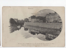 AJC - Verdun- Le Quai De La Comedie En 1884 Avec Les Ruines De La Halle Aux Blés - Verdun