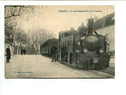 CP - BEAUNE (21) - La Gare Beaune Ville Et Le Tramway - Beaune